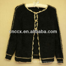 13STC5383 golden edged ladies cardigan sweater